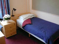 A typical single room at Edinburgh First Budget Rooms