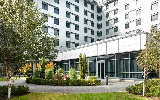 An exterior view of Hilton Garden Inn London Heathrow Airport