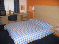 A typical double room at the Travelodge Liverpool Street