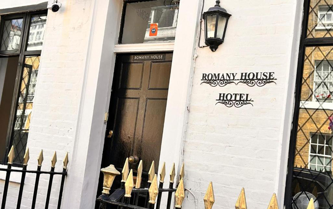 The exterior of Romany House Hotel