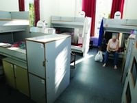 Dorm room at the Holland House