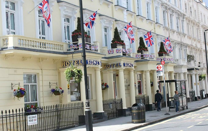 An exterior view of Sidney Hotel London