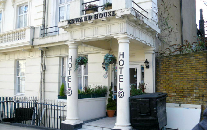 The exterior of Edward House Hotel London